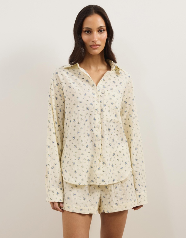 Atmos&Here - Mae Long Sleeve Floral Pyjama Short Set