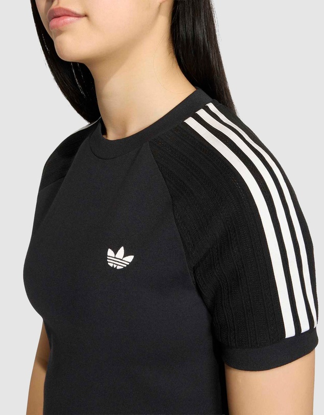 adidas Originals - Slim Knitted 3 Stripes Tee - Kids-Teens