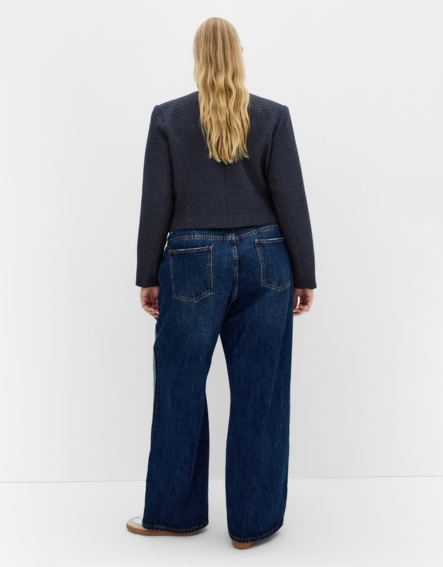 City Chic - Plus size Krystal Boucle Jacket - navy