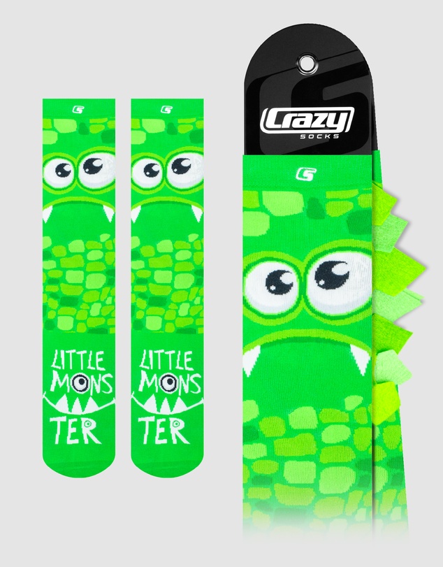 Crazy Skates - Crazy Socks Monster Green Knee-High Socks
