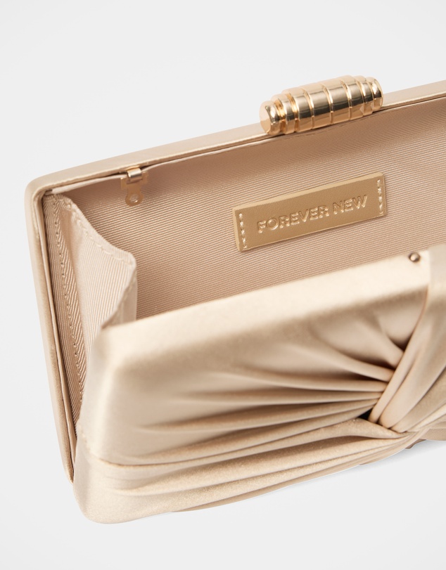 Forever New - Tate Twist Satin Hardcase Clutch Bag