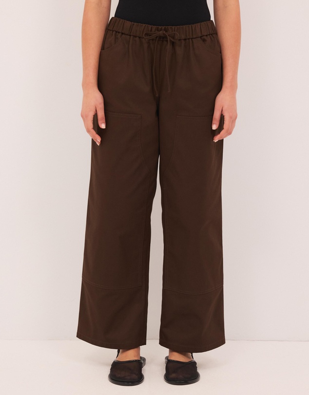 Calli - Panelled Cotton Twill Pants