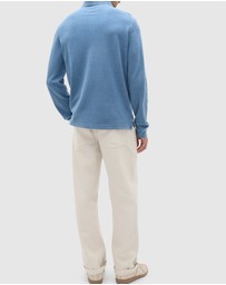 Seed Heritage - Indigo Long Sleeve Pique Polo