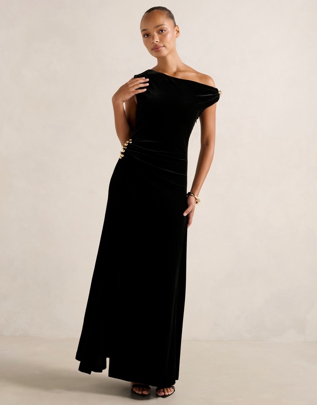 Forever New - Winslet Off Shoulder Velvet Gown