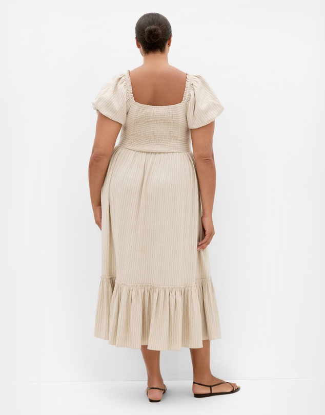 City Chic - Plus size Simone Midi Dress - stone