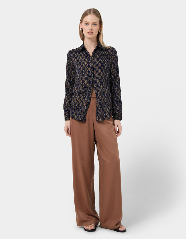 Forcast - Freya Chain Print Satin Blouse