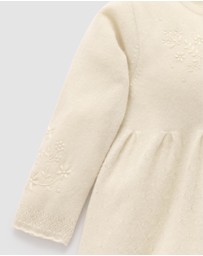 Purebaby - Embroidered Cashmere Dress - Kids-Babies