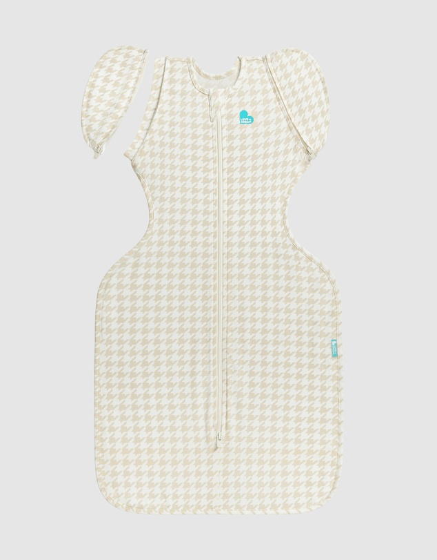 Love to Dream - Swaddle Up™ Transition Bag 1.0 TOG Stretch Cotton Houndstooth Tan