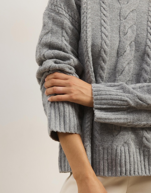 Atmos&Here - Drew Oversized Textured Cable Knit Jumper
