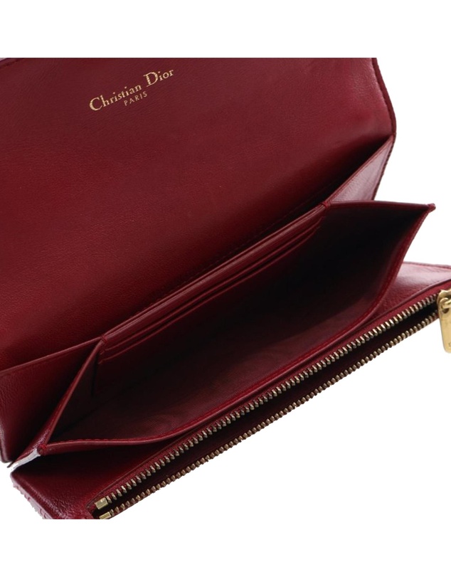 Pre-Loved by Azura Reborn - Pre-Loved Lambskin Cannage DiorAddict Wristlet Clutch