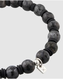 Kuzzoi - ICONIC EXCLUSIVE - Lavakite and Lava Bead Bracelet with Sterling Silver Elements