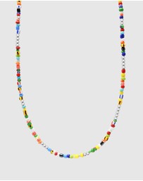 Nialaya Jewellery - Men's Assorted Vintage Trifocal Beaded Necklace
