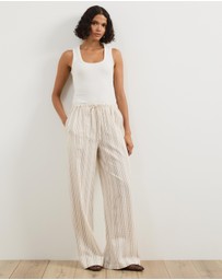 Atmos&Here - Tenley Stripe Wide Leg Pants