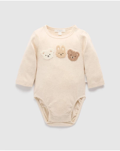 Purebaby - Applique Bodysuit-Kids-Babies