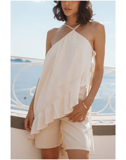 Petal & Pup - Cascade Asymmetric Top - Cream