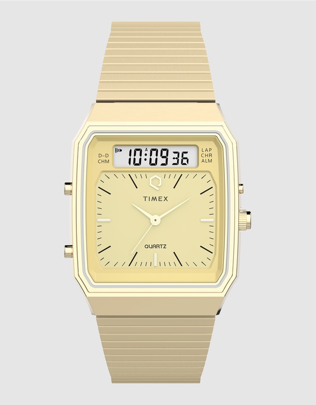 TIMEX - Q Timex® 1982 Ana-Digi Reissue 33mm Stainless Steel Bracelet Watch