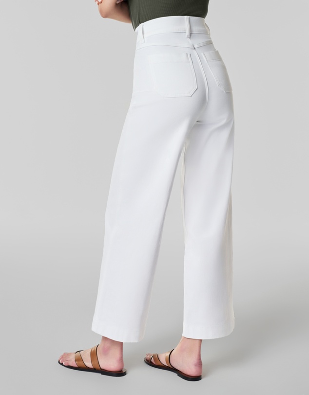 Spanx - Airessentials-Cropped Wide Leg Jeans - White