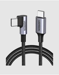 Ugreen - UGREEN 90 Degree Angle USB-C Male to USB-C Male 60W Braided Cable 3m