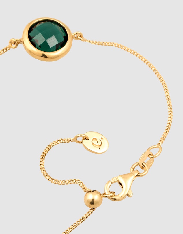 Elli Jewelry - Bracelet Quartz Circle 925 Sterling Silver Gold-Plated