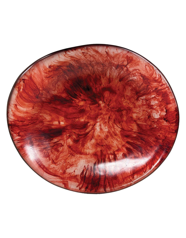 Urban Attitude - Urban Attitude SHAY Extra Large Bowl Height 6cm lowest 12cm highest by Width 52.5cm x 60cm - Berry Red