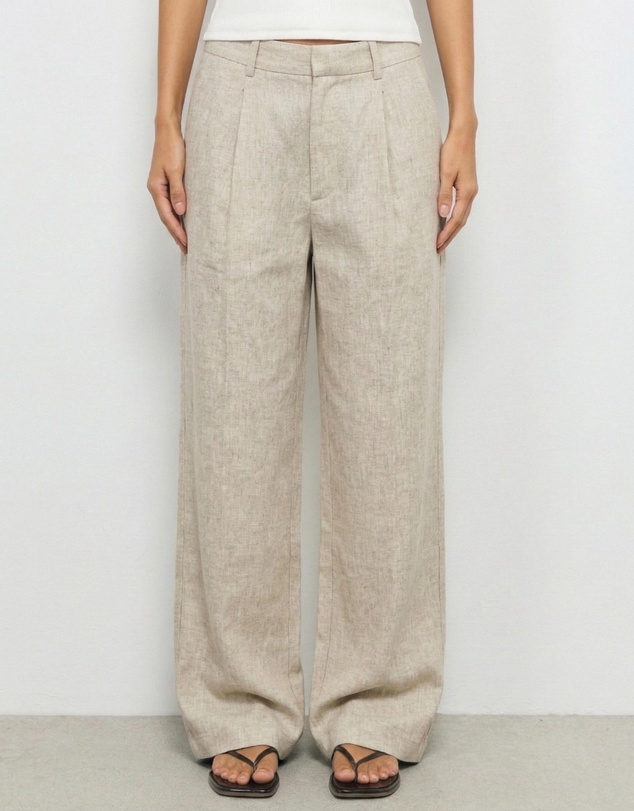 AERE - Straight Leg Linen Pants