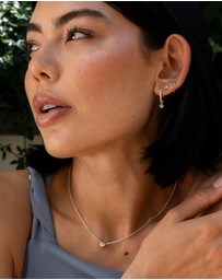 Dower & Hall - Women's Aquamarine Round Dewdrop Pendant In Sterling Silver