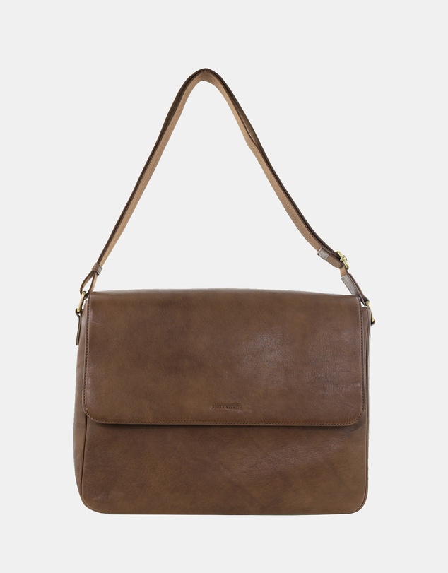 Pierre Cardin - Pierre Cardin Men's Leather Messenger Bag