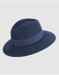 Max Alexander - Winter Felt Navy Fedora Hat