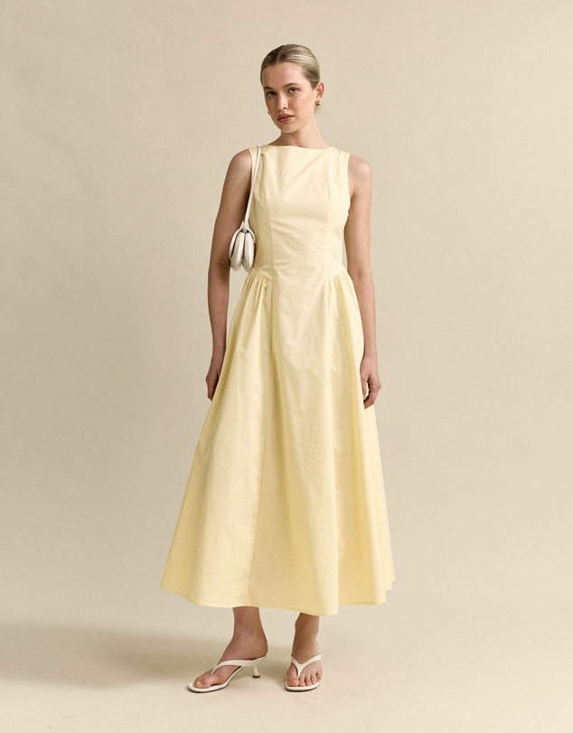 MVN - Basque Waistline Maxi Dress