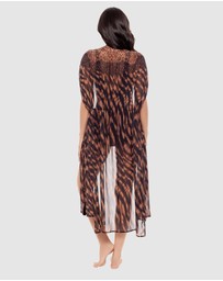 Miraclesuit Swimwear  - Raya de Safari Sheer Beach Cover Up Kimono