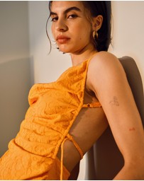 TOPSHOP - Embroided Cami With Ruched Sides