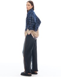 THE TALES - Bleached Check Cord Shirt
