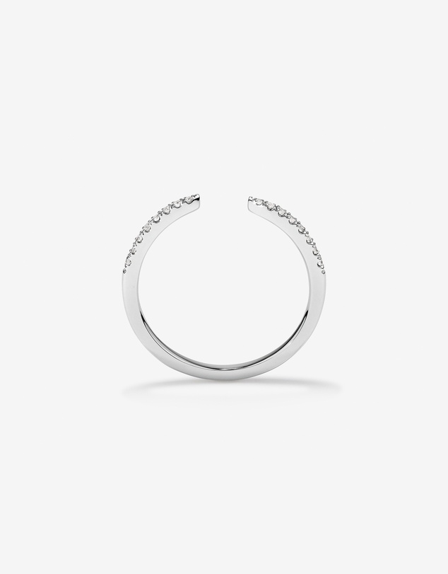 Michael Hill - 0.12 Carat TW Diamond Open Wedding Band in 14kt White Gold
