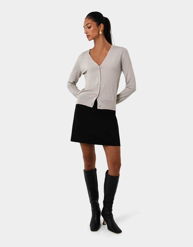 Forcast - Nicolette V-Neck Knit Cardigan