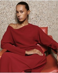 M.N.G - Boat-Neck Ruched Dress