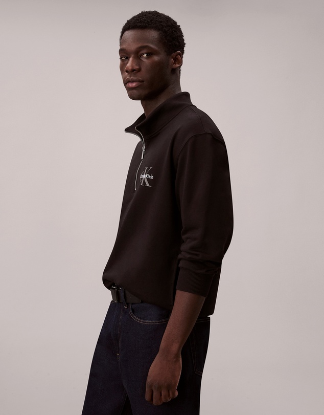 Calvin Klein Jeans - Terry Monologo Quarter Zip Sweatshirt