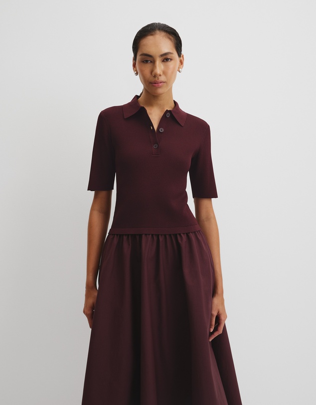 Country Road - Mix Media Knit Dress