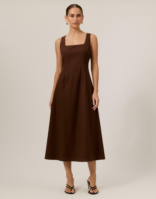 Tussah - Andy Square Neck Midi Dress