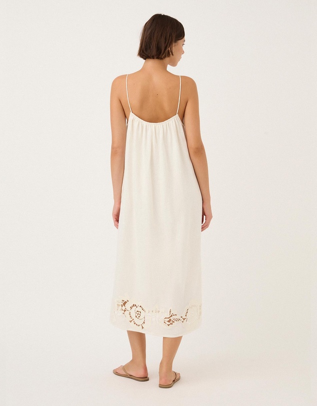 Peony - Embroidered Midi Dress