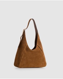 Evity - Alexa Leather Small Suede Hobo Bag