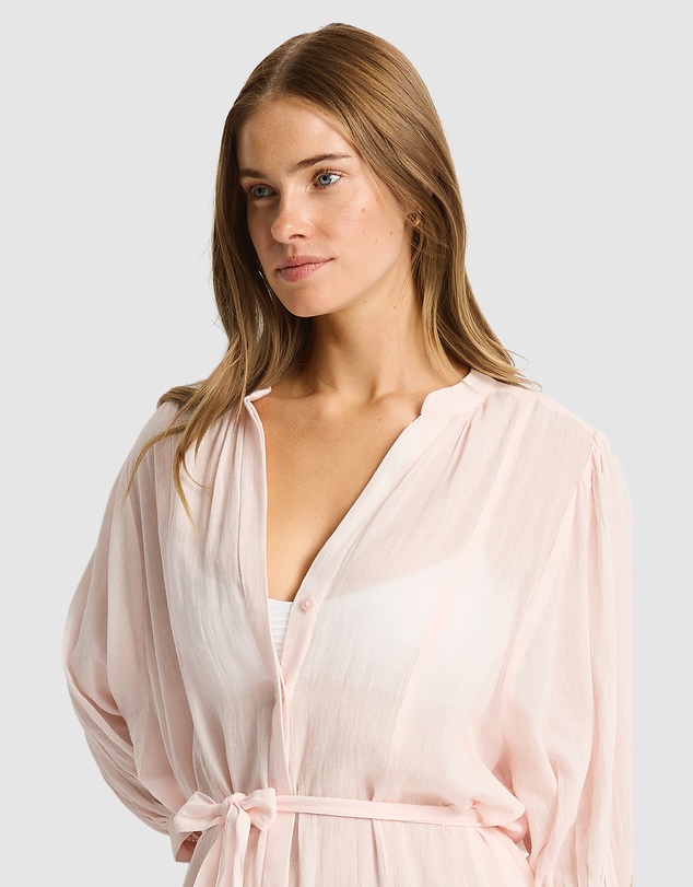 Sea Level Australia - Salt Boho Long Shirt Dress