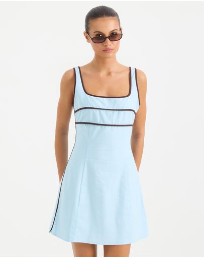 Baby Blue With Chocolate Piping