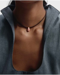 PDPAOLA - Rhodochrosite Luna Cord Necklace