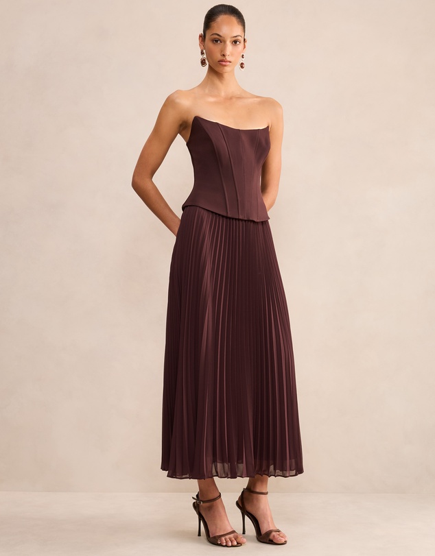 Forever New - August Pleated Corset Midi Dress