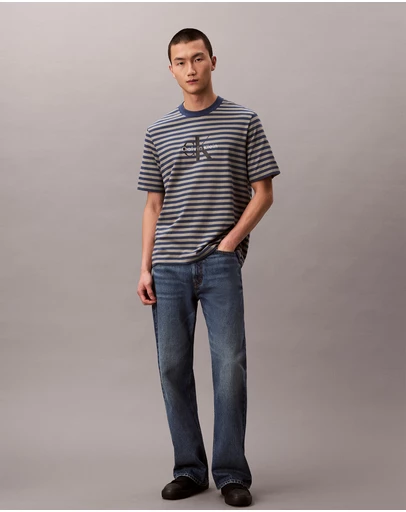 Calvin Klein Jeans - Monogram Logo Stripe Relaxed T-Shirt
