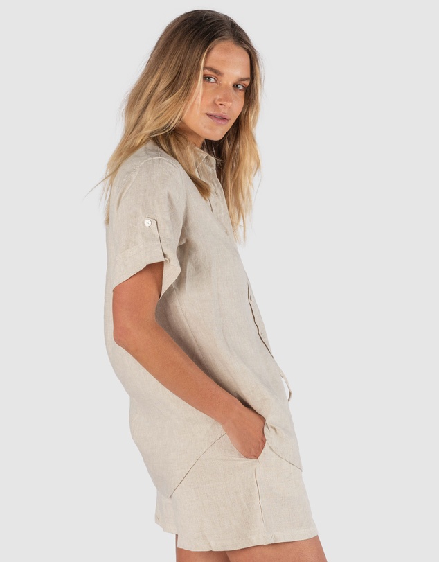 CAMIXA - FEBE Short Sleeve Linen shirt