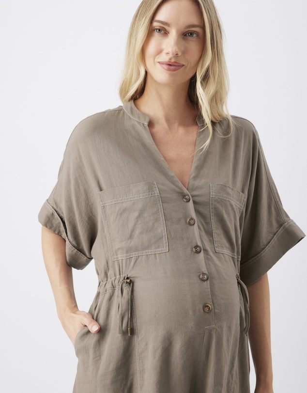Ripe Maternity - Toni Linen Playsuit