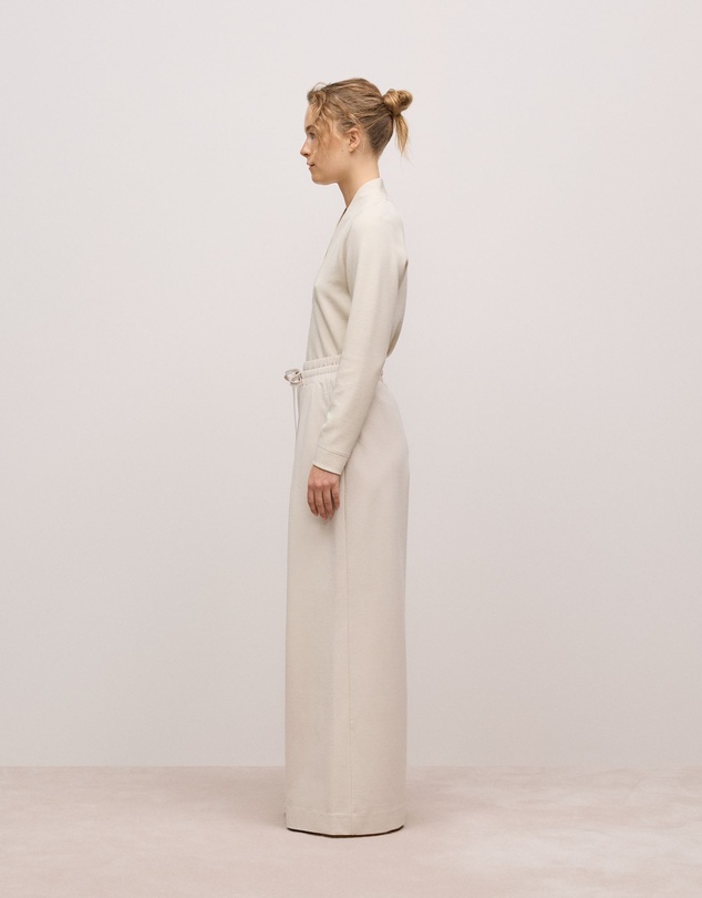 Trenery - Ponte Drawcord Wide Leg Pant in Stone