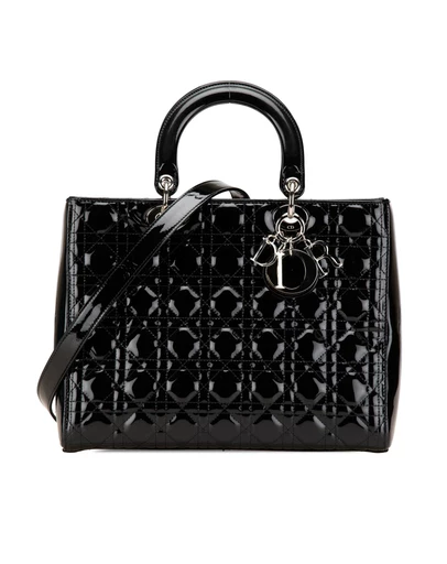 Pre-Loved by Azura Reborn - Pre-Loved dior Lady Dior Medium Patent Tote