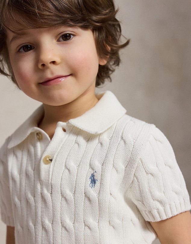 Polo Ralph Lauren - Short Sleeve Classic Cable Sweater - Kids